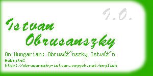 istvan obrusanszky business card